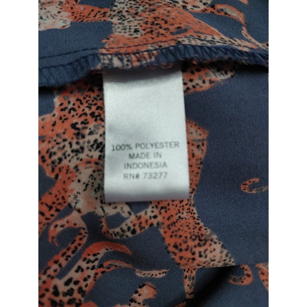 EVRI Women's Sleeveless Tunic Top Size 1X Cheetah Animal Print Sheer Sleeveless - Picture 6 of 7
